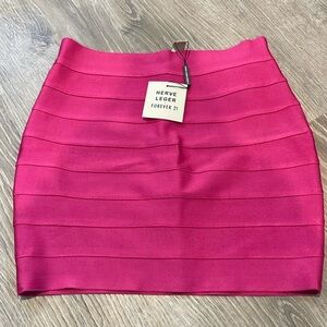 Herve Leger Pink Skirt